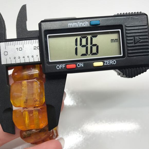 Vintage BALTIC AMBER Stretch BRACELET 20 Grams Dark and Light Honey Color - Picture 6 of 17